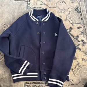 Polo Ralph Lauren Blue Jacket with White Stripes